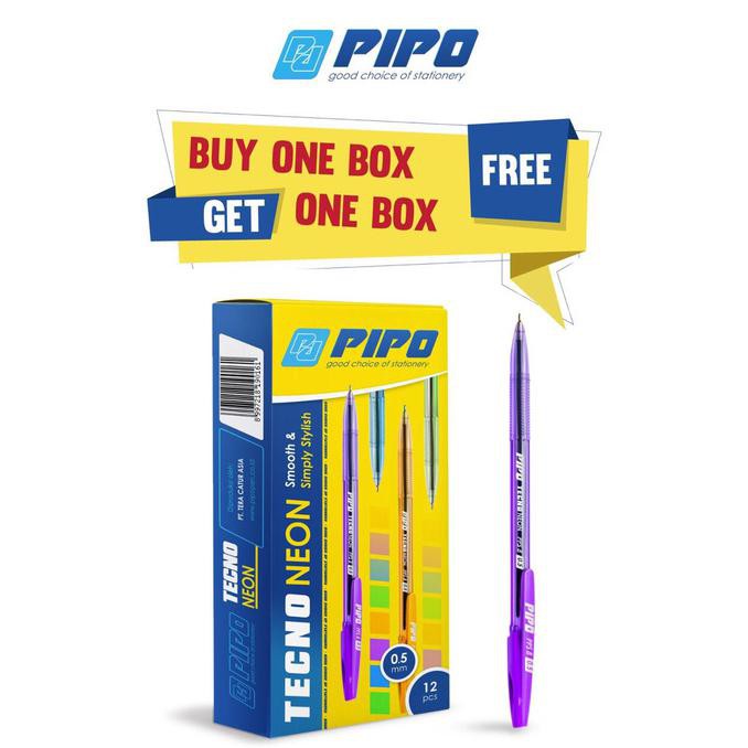 

(Buy1 Get1) Pulpen Merk PIPO PPS8 Techno Neon