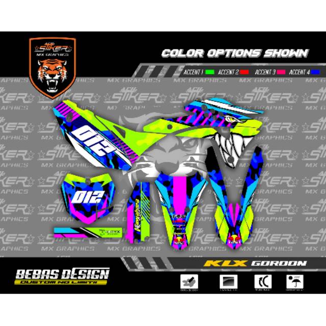 DECAL KLX GORDON SHARK STABILO
