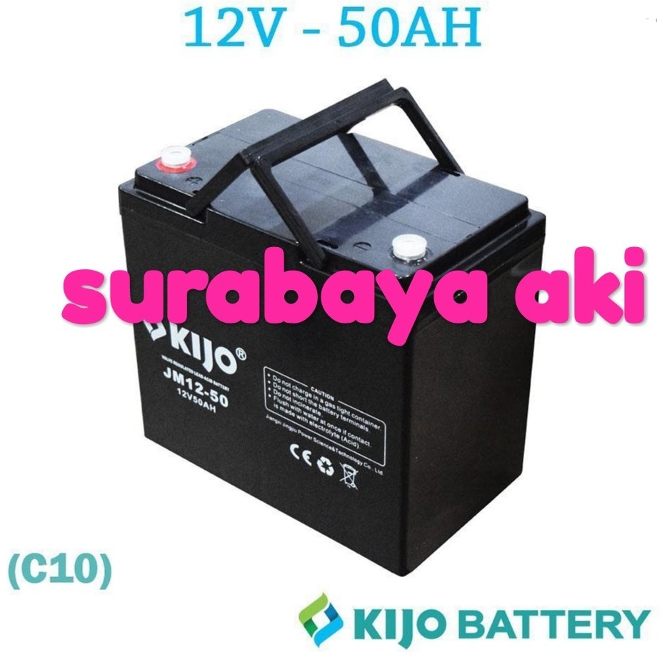 aki Kering aki VRLA aki panel surya solar 12v 50ah 12volt 50ah kijo