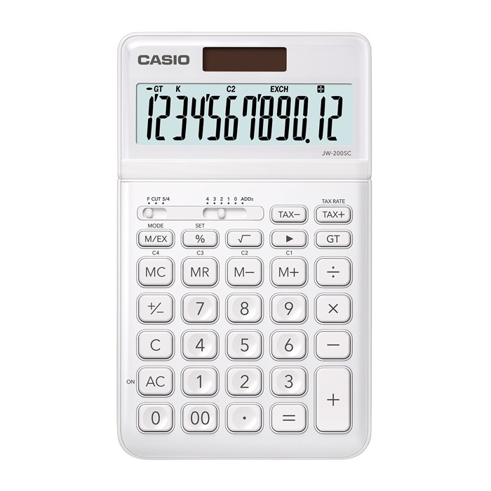 

CASIO Colorful Calculator JW-200SC- White