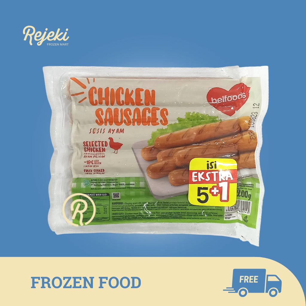 

Belfoods Chicken Sausages 200gr - Rejeki Frozen Mart