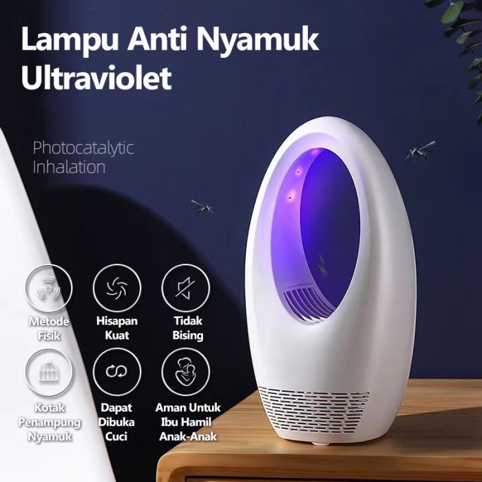 BUY 1 FREE 1 - Lampu Pembunuh nyamuk elektrik LED bahan ABS sangat Praktis