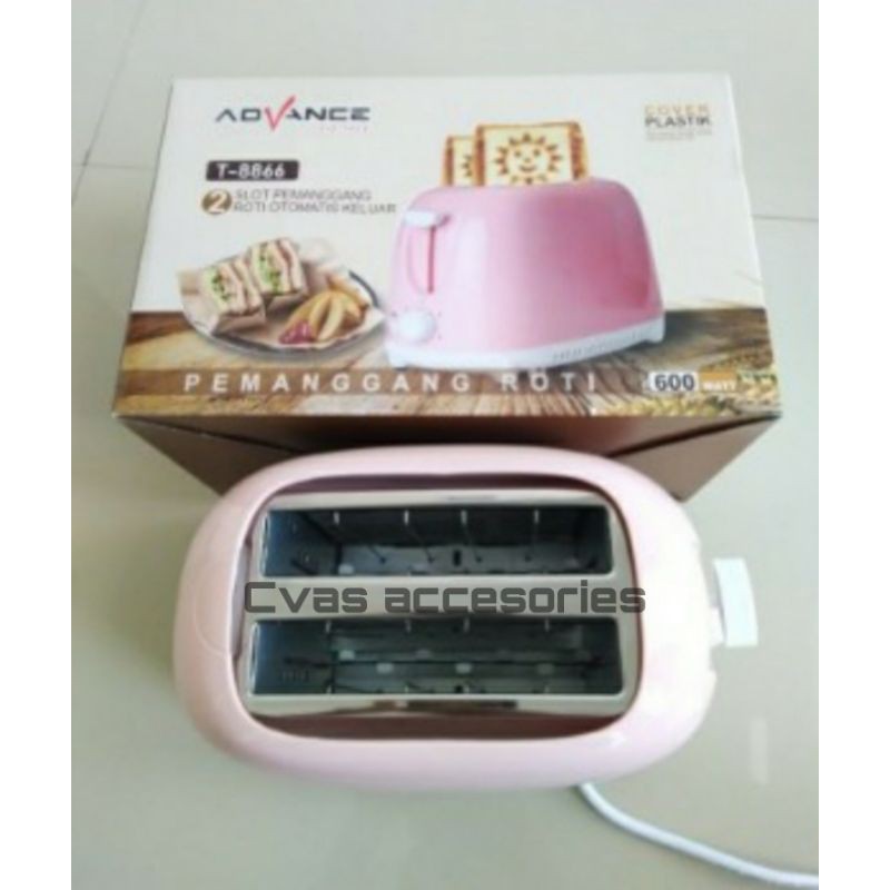 Pemanggang Roti Otomatis / Toaster ADVANCE T-8866 2Slot / Alat panggang Roti Super Otomatis