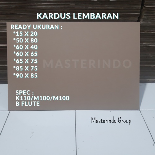 

Kardus | Karton Lembaran | Layer 90 x 85 Cm Single Wall Corrugated