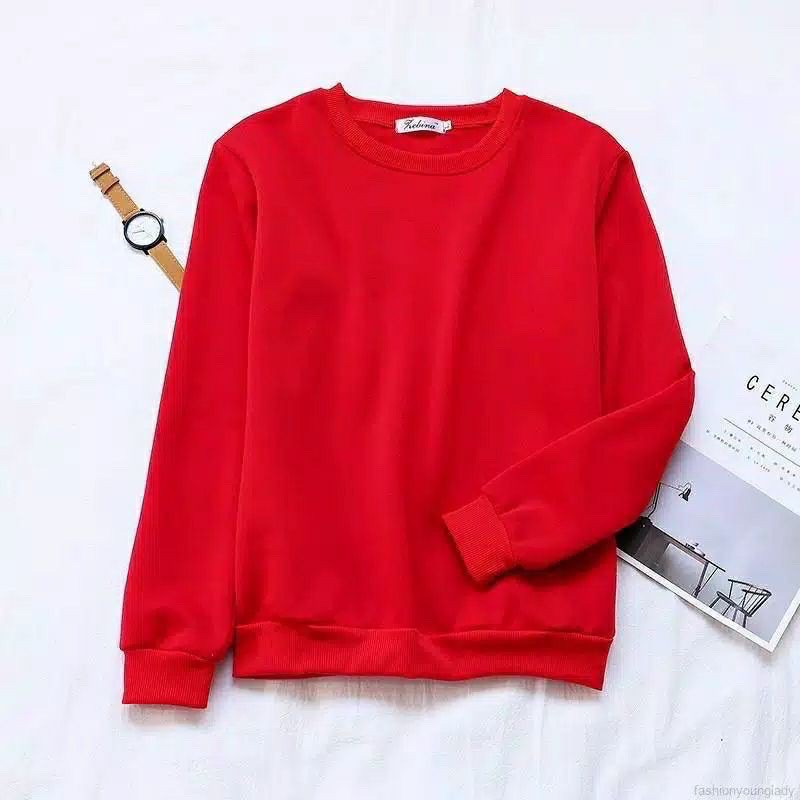 SWEATER POLOS BASIC UNISEX - SWEATER MURAH BABYTERRY