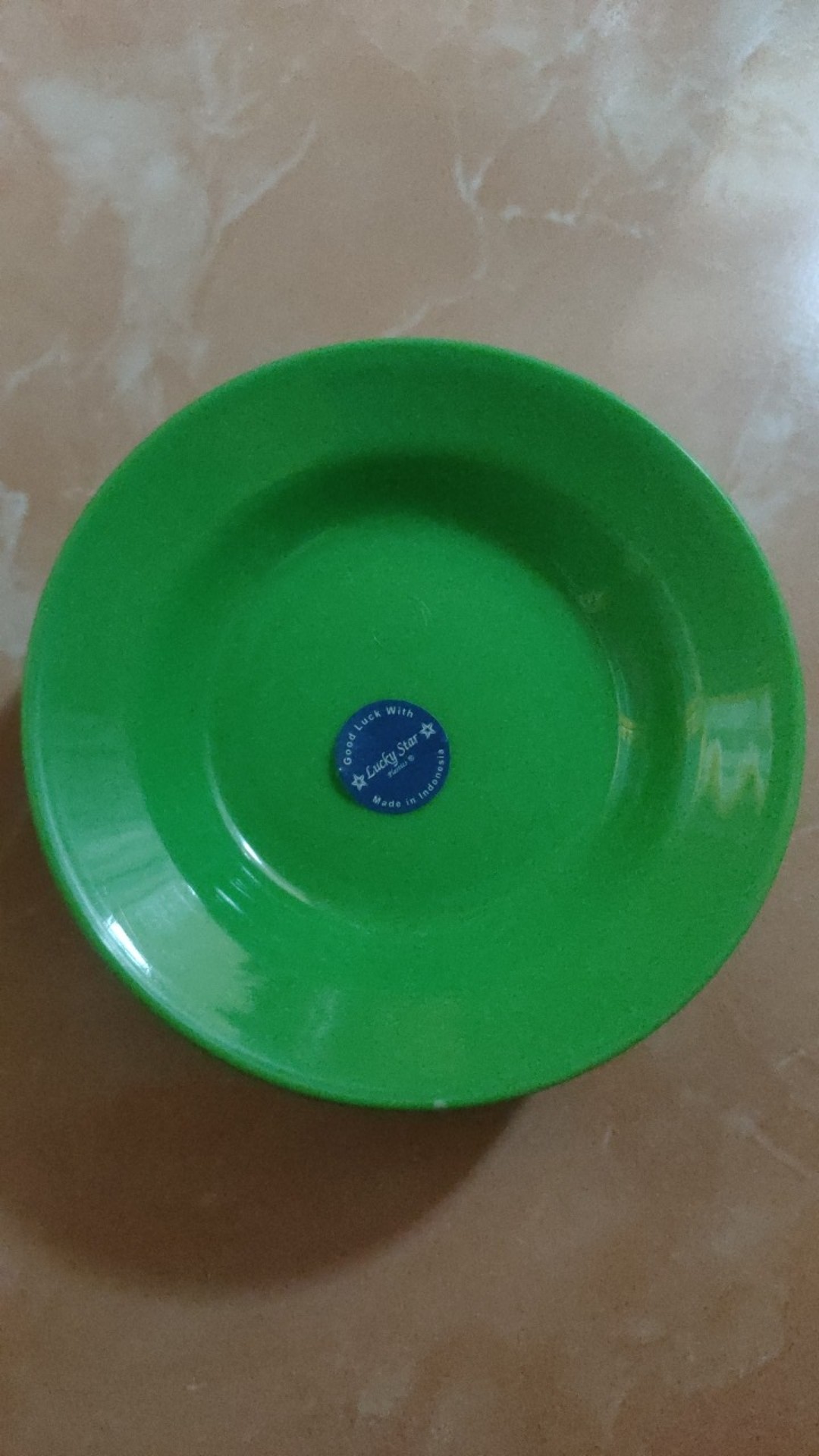 Piring Lepek 5inch  Plastik Lucky Star Warna Warni  925 ( Per Lusin)