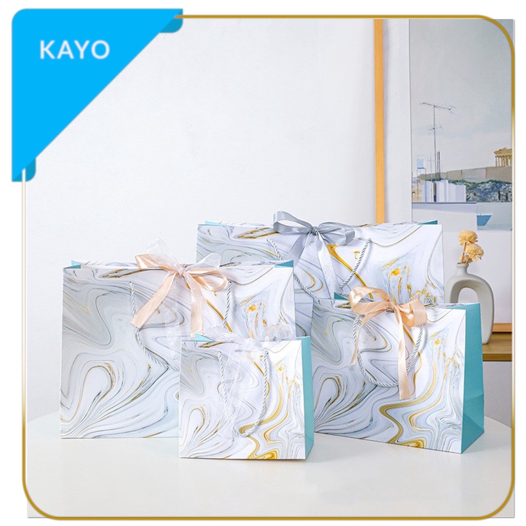 

paper bag marmer pita XL kantong motif vintage bahan tebal