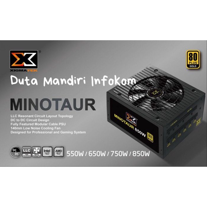 Xigmatek Minotaur 650W - 650Watt 80+ Plus Gold Fully Modular ATX PSU