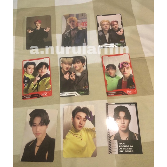 Stray Kids Photocard Oddinary Bang Chan Felix Han Lee Know