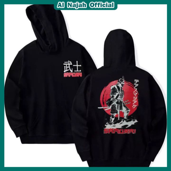 store jaket - hoodie samurai jepang | samurai caping jepang | red black samurai