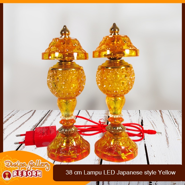 Lampu Sembahyang Altar Merah LED Japanese Style 38cm