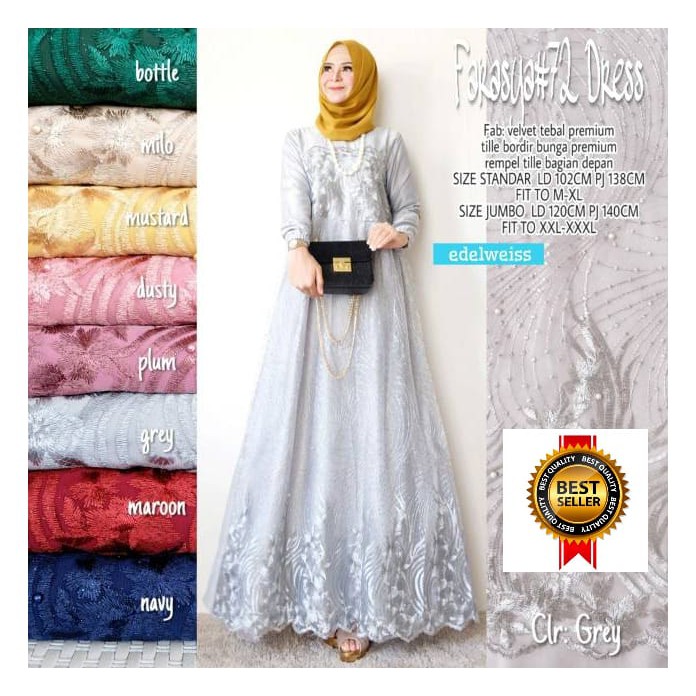 TERMURAH!! Gamis Syar i Gamis brukat Gamis Farasya Gamis Brokat Gamis Busui Gamis Kondangan