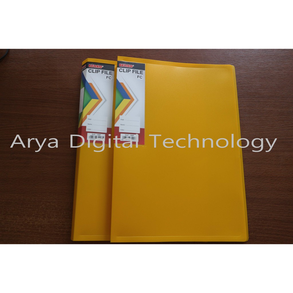 

Map Clip File CLF 100F Kenko Folio FC Kuning Bertulang Jepit Murah Bagus Original