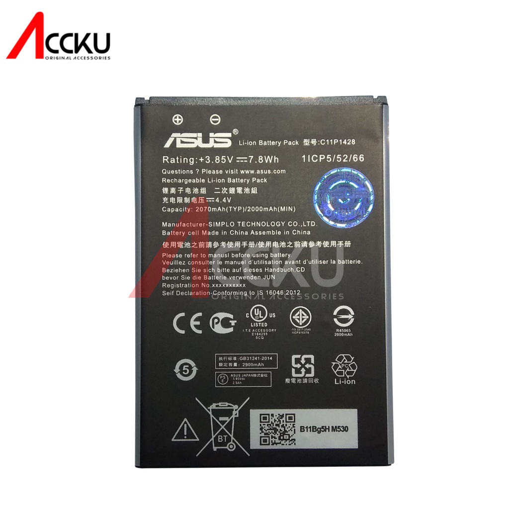 [C11P1428] aterai Asus Zenfone 2 Laser 5 inch Z00RD Z00ED ZE500KG ZE500KL C11P1428 Original OEM Batre Batrai Battery