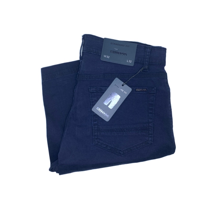 Celana Pendek ZG BOSS (Light Weight Jeans) Warna Dark Blue - Regular Fit #jeansboss #celanaboss