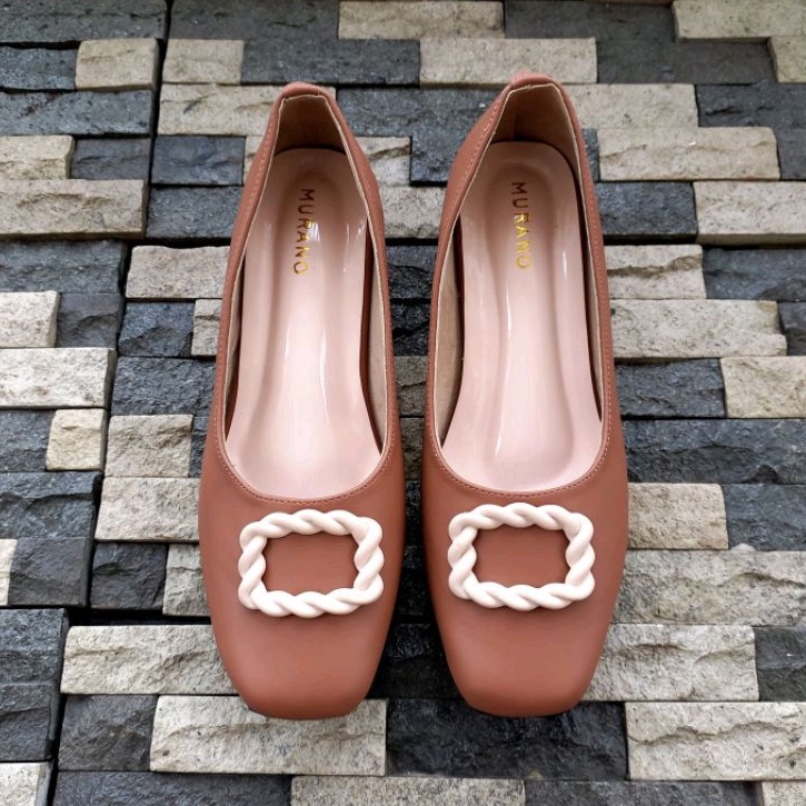 Flat Shoes Murano Moana Brown Sepatu Big Size Jumbo 41-46