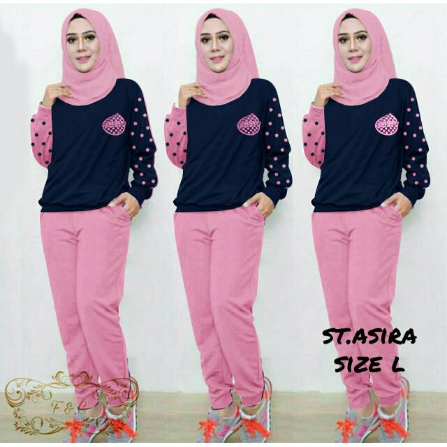 ST Set Stelan Atasan Celana Babyterry Azira / Asira
