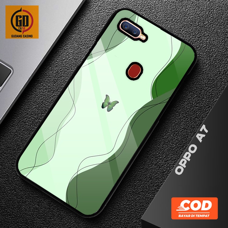 Case Oppo A7  Terbaru - Gudang Casing [ Butterfly ] Oppo A7 - Case Hp - Casing Hp - Softcase Glossy 