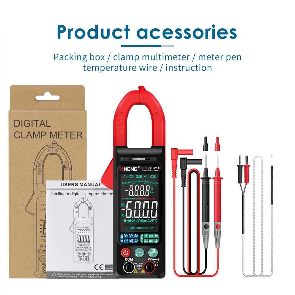 IDN TESTER - ANENG Digital Multimeter Voltage Tester Clamp - ST211