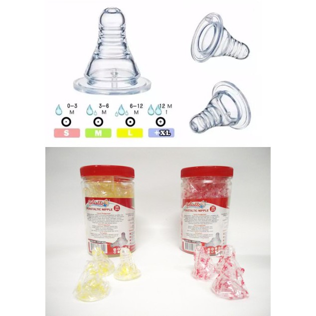 Reliable Dot Bayi Botol Susu Peristaltic &amp; Ortho | Silicone Nipple Reliable | Dot Silikon Peristaltik Dot Gepeng
