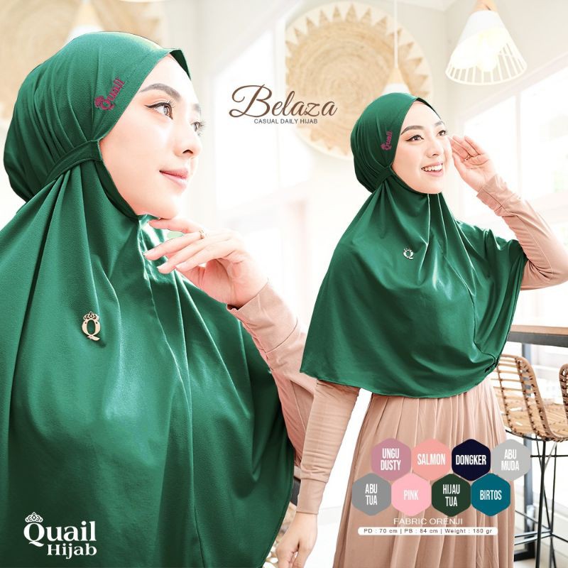 BELAZA QUAIL HIJAB | ORIGINAL QUAIL HIJAB | Khimar Quail | Bergo Quail | Jilbab Quail | Bergo Botol