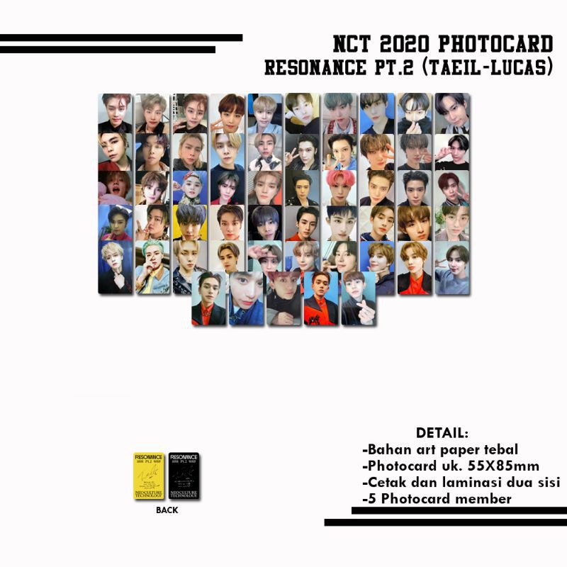 NCT 2020 RESONANCE Pt.2 PHOTOCARD TAEIL-LUCAS