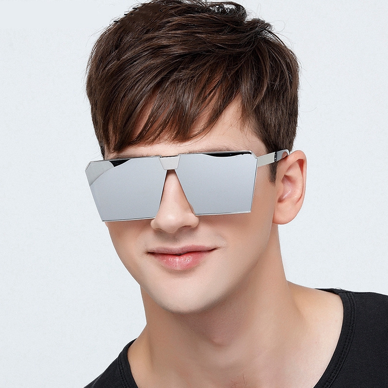 Square large frame fashion men and women personality sunglasses