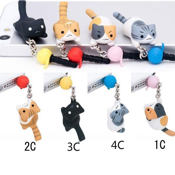 Hiasa Hp Motif Kucing Pluggy Cat Earphone Jack