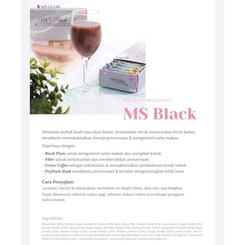 

MS black minuman sehat langsing tanpa olahraga