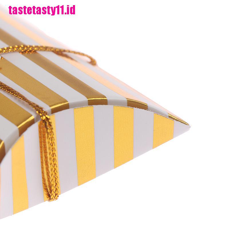 【TTID】10Pcs Gift Box Pillow Shape Birthday Packaging Party Boxes Sweet Candy Co