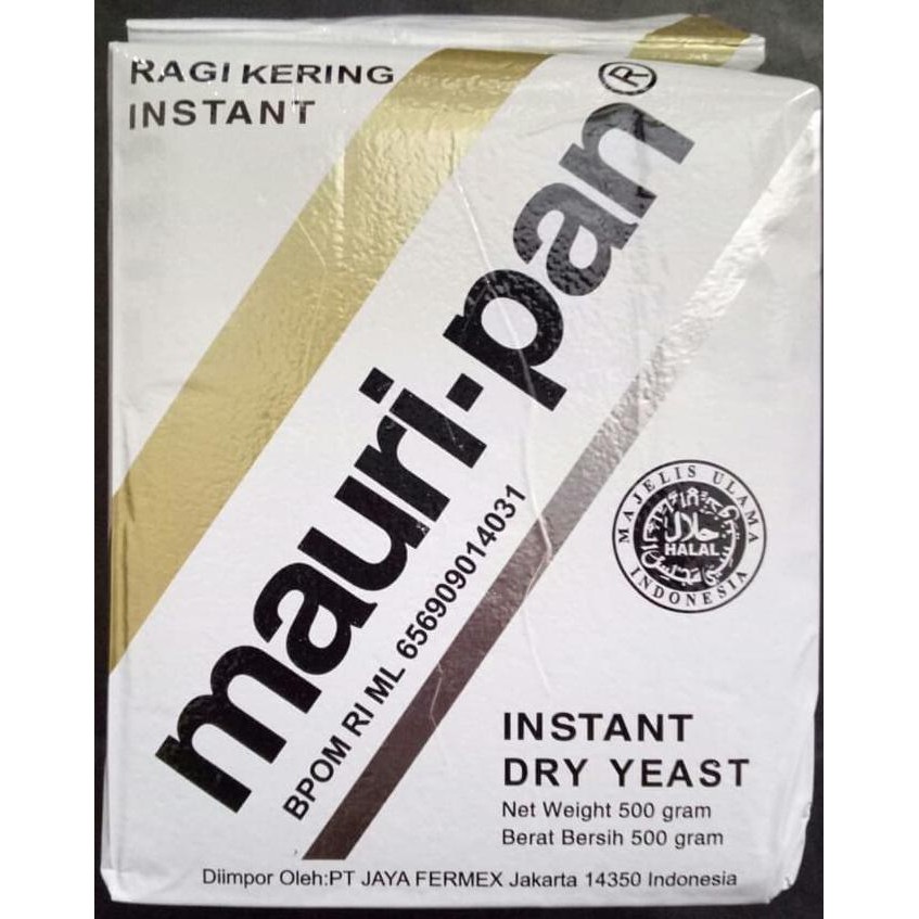 

Toko-Bahan-Kue- Mauripan Gold Instant Dry Yeast. Ragi Kering Instan Mauripan. || 500Gr -Terlengkap-