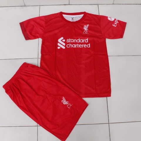 JERSEY BAJU BOLA ANAK LIVERPOOL PUTIH/BAJU BOLA LIVERPOOL KIDS PRINTING SIZE 5-12THN