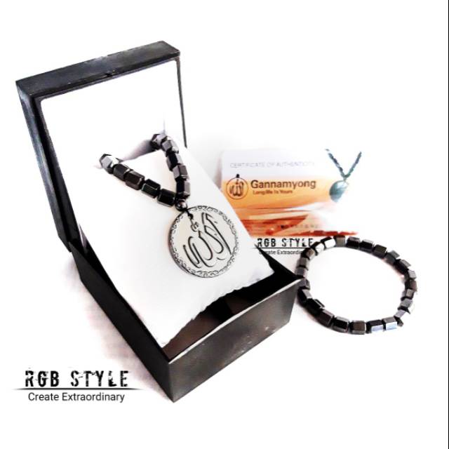 Health Necklace - Kalung Kesehatan + Gelang Magnet - Kalung Pria Quantum Magnetic COD