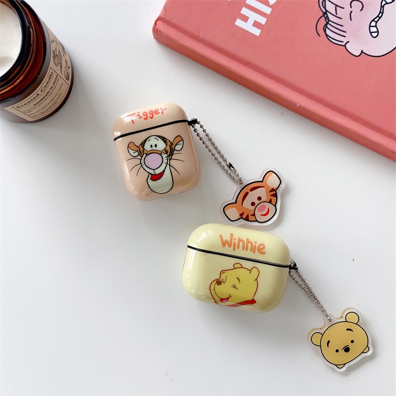 Case Lucu Kartun Disney Dengan Gantungan Kunci Kompatibel Untuk Airpods2 1 3 Pro Case TPU