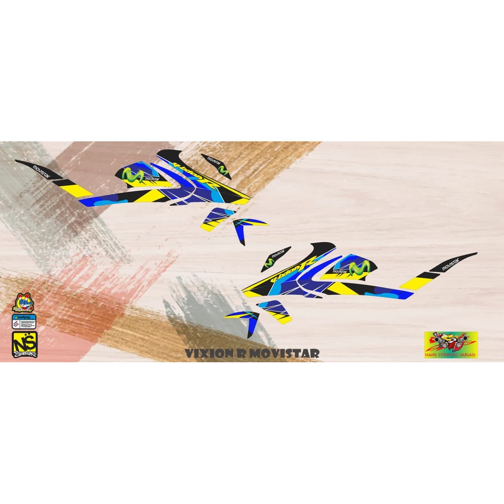striping stiker decal Vixion R movistar