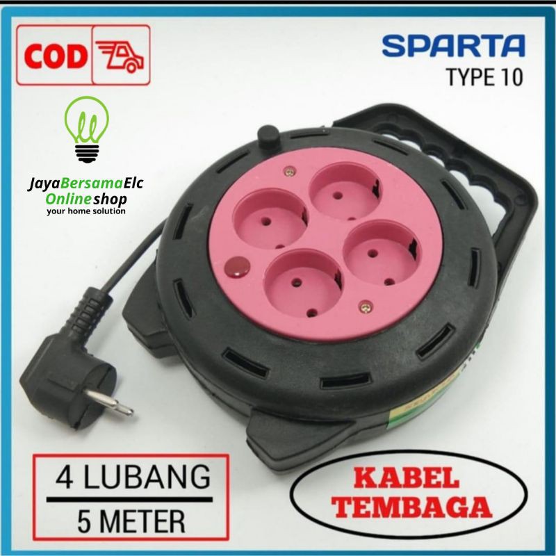 Box Kabel Roll Colokan 5m 5 Meter Type 10 Stop Kontak Listrik 4 Lubang Sparta Shopee Indonesia 2855