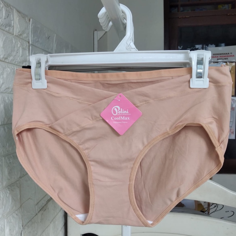 Celana Dalam Hamil Jumbo TALLY CD HAMIL C9866 / VS Maternity Panties Celana Dalam maxi kantung 1/2 perut polos c 9866