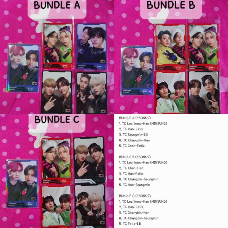 [BACA DESKRIPSI] Stray Kids SKZ Trading Card Unit Photocard TC PC Lee Know Han Jisung Minsung Bang C