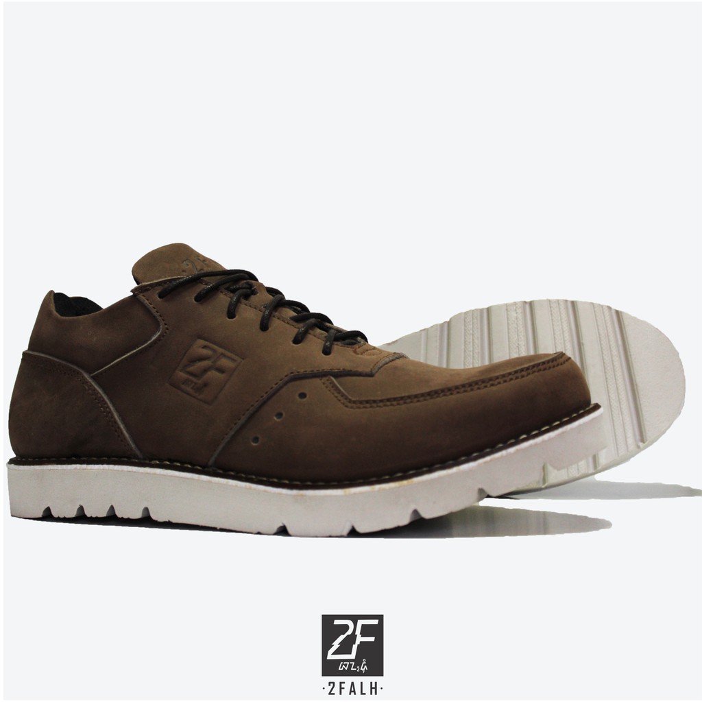 2FALH | Sepatu Pria DEVENTER Brown Leather Sneaker