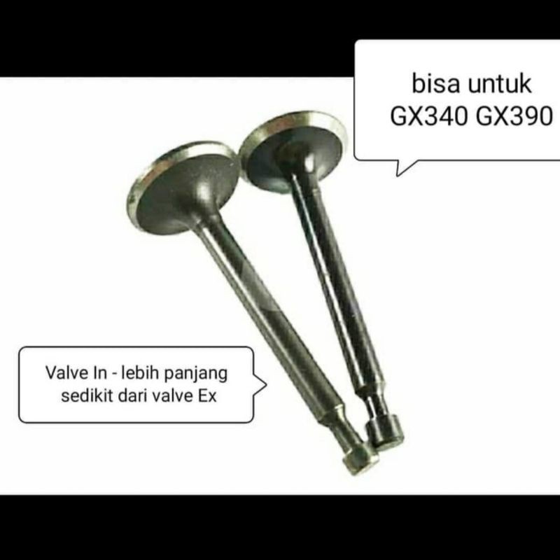 klep api minyak GX340 GX390 honda 11HP 13HP 188 GX 340 390 valve in ex sparepart valep palep valef f