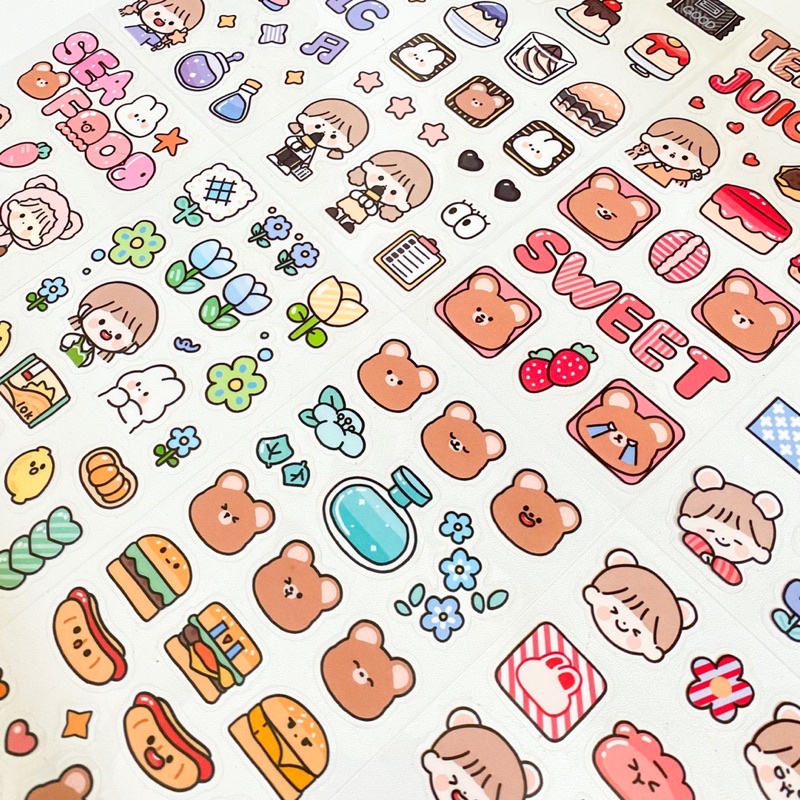 

[MIKUMI] Girls Deco Large Sticker Sheet , Sticker PET PVC, Stiker Deco, Sticker Bujo kit Transparant Per Lembar, Deco Sticker Murah, Sticker Murah, Planner Sticker, Sticker Planner, Sticker Transparant