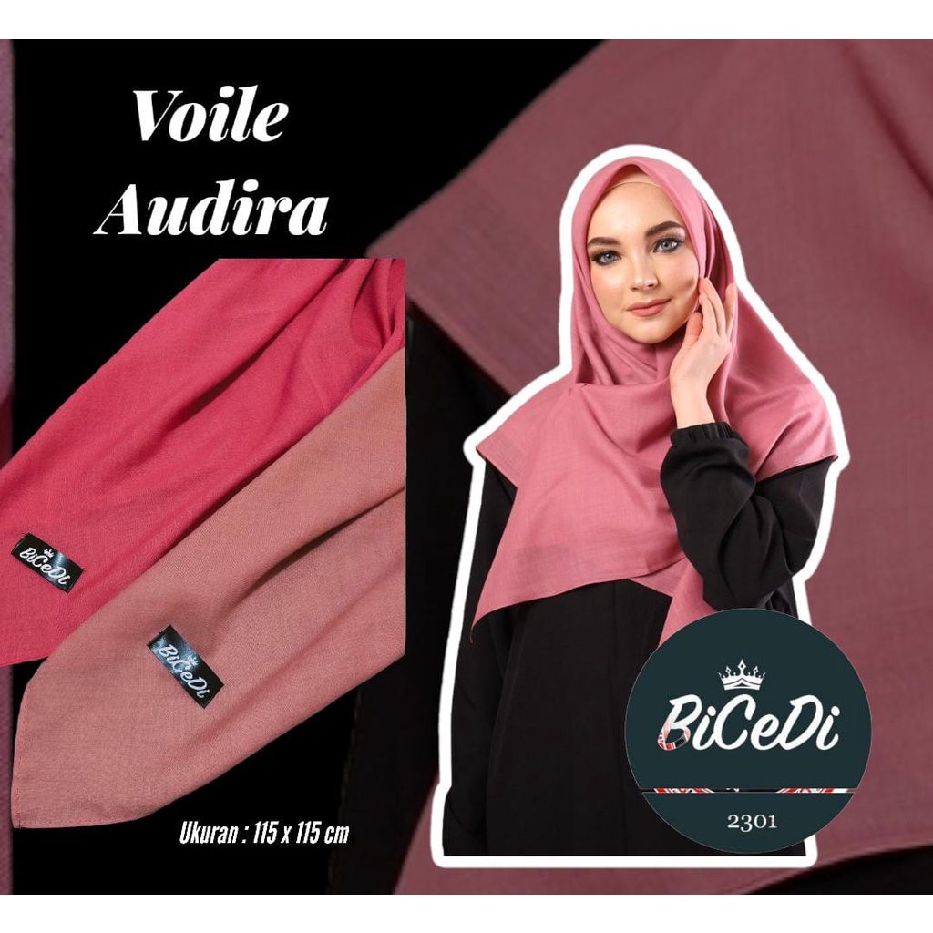 Kerudung Segiempat Audira Voille 115cm x 115cm Jilbab Audira Segiempat