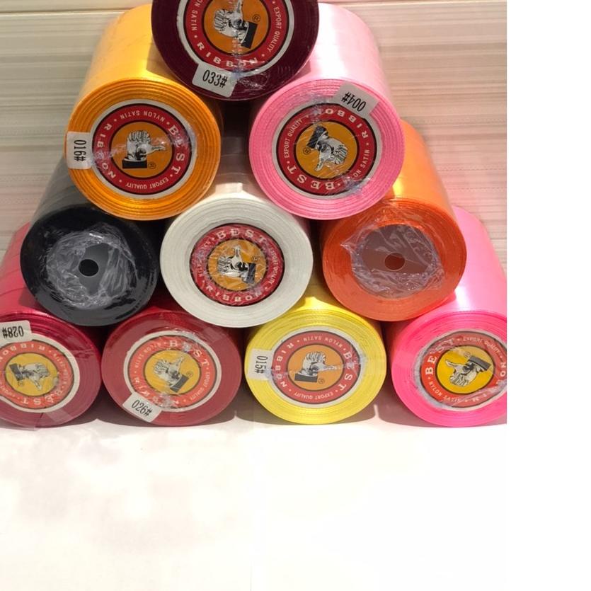 

♪ Pita satin 1” / Pita bahan 2.5 cm isi 5 roll / Satin Ribbon ♠