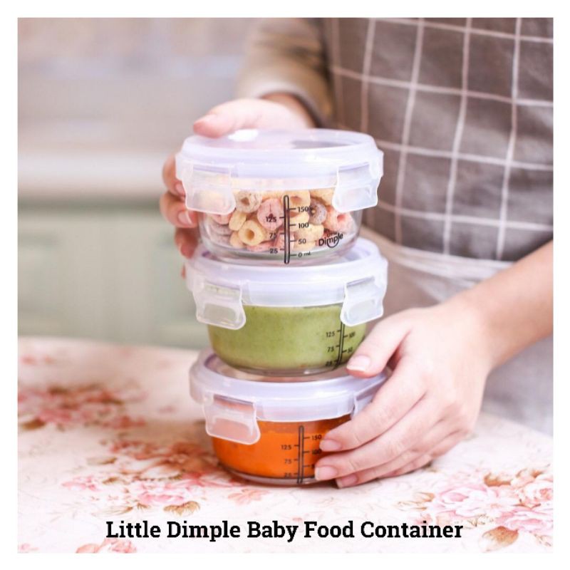 Little Dimple Baby Food Container isi. 3pcs 240ml FC818