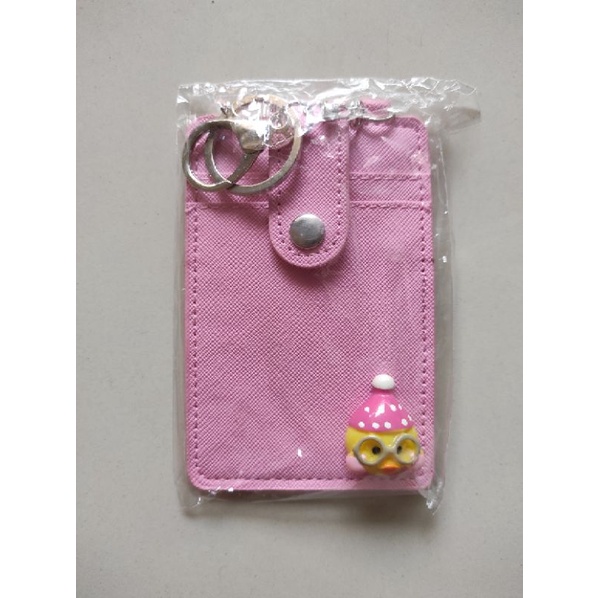 

ID Card Holder / ID Case / Tempat Kartu / Name Tag - pink chicken