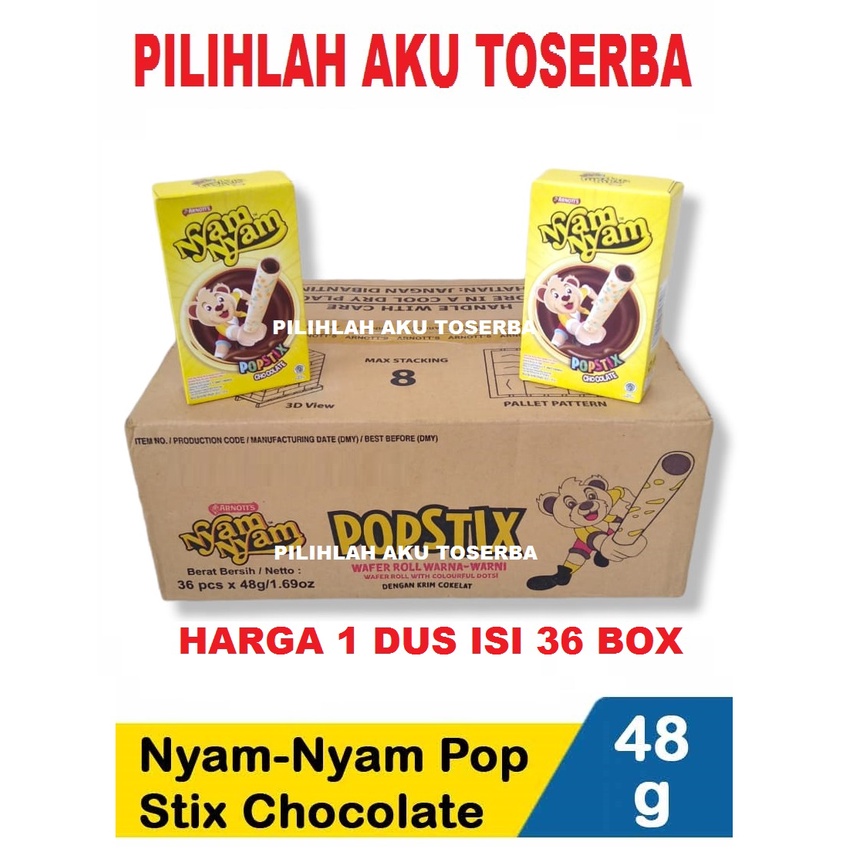 

Arnott's Nyam Nyam POPSTIX / POP STIX CHOCOLATE 48 gr - (HARGA 1 DUS)