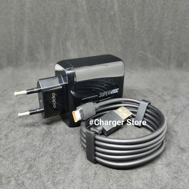 Charger Oppo 65W 6.5A Hitam Type C FAST CHARGING VOOC ORIGINAL