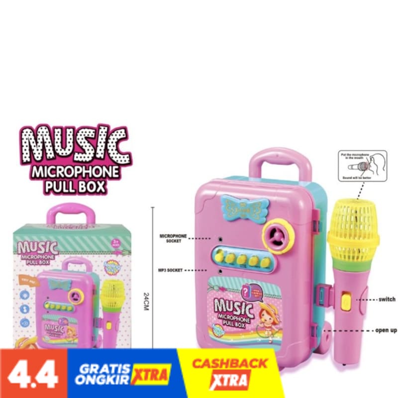 SUPER PROMO MAINAN MICROPHONE KARAOKE MUSIC BOX / KOPER MUSIK KARAOKE 1689 TERMURAH