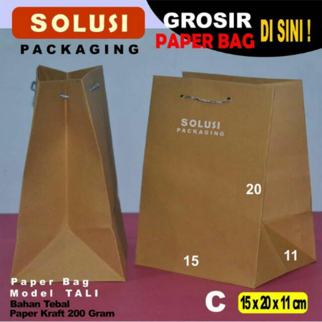 

PAPERBAG POLOS TIPE C 15X20X11 CM