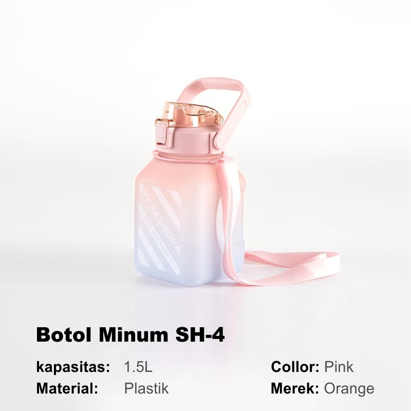 Botol Minum Anak 1.3Liter Gradasi Pastel Botol Viral Free Stiker 2D WD